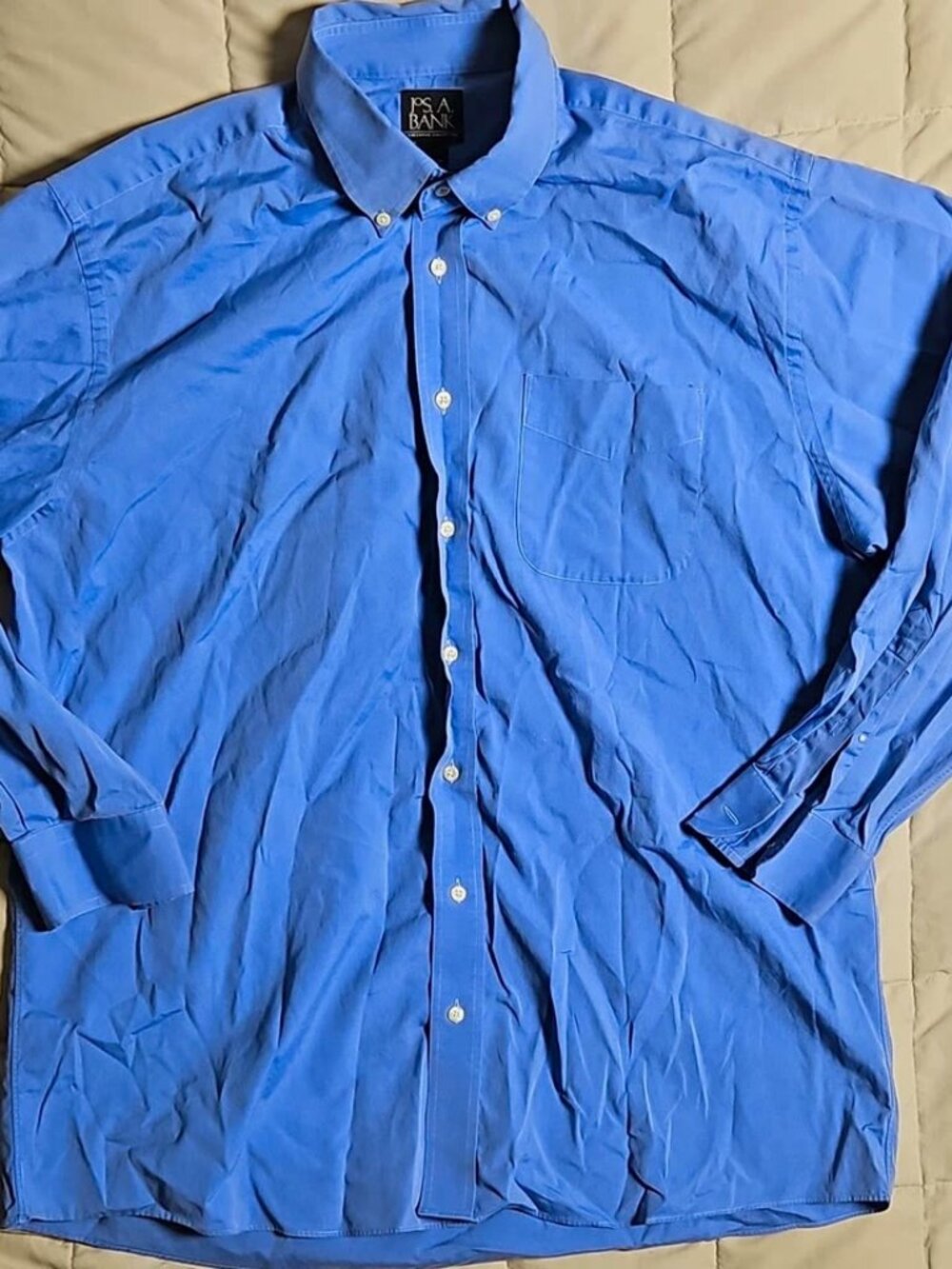 Jos. A. Bank Executive Collection Men's Blue Cotton Dress Shirt - Size L